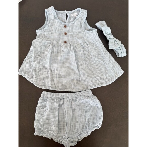 Girl’s Tahari summer outfit Top Shorts headband 3pc Outfit Set Size 4T Toddler - Picture 2 of 11